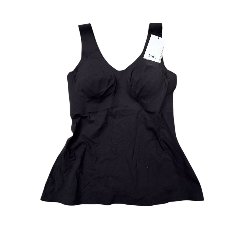 Knix LuxeLift Evolution Tank Top Womens Large Removable Pads Shapewear Black M+